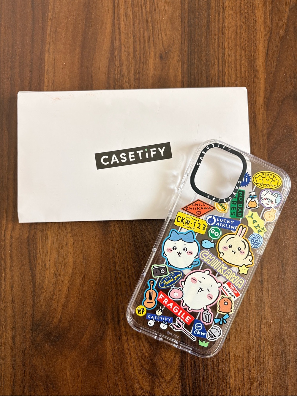 Casetify Chiikawa Clear Sticker iPhone 16 Plus Case